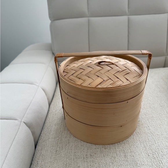 New Pier 1 Bamboo Steamer Set - Picture 2 of 4